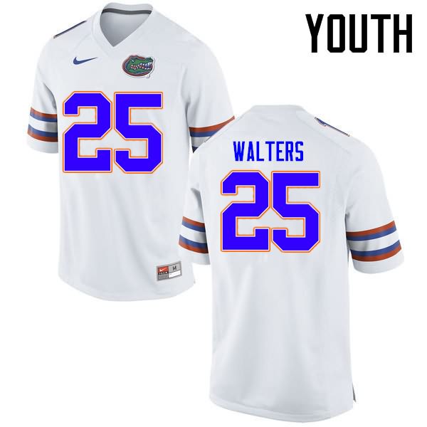 NCAA Florida Gators Brady Walters Youth #25 Nike White Stitched Authentic College Football Jersey HHU0264AE